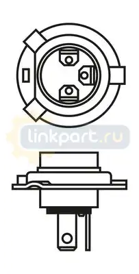 Лампа H4 60/55W 12V PURE LIGHT 1 987 302 041