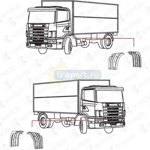 Крыло кабины передняя сторона - правое, задняя - левое SCANIA о.н.1485486 144/204