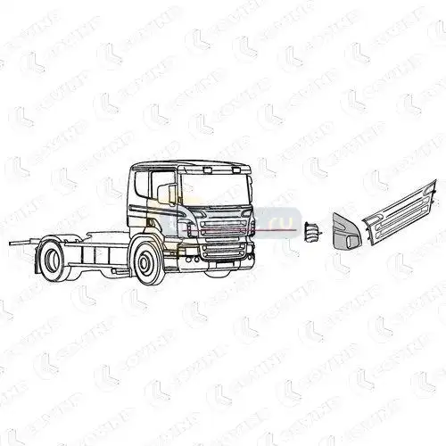 Дефлектор кабины прав. Scania P270 SCP/160