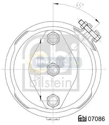 Камера тормозная (кулачковый тормоз) TYPE24 MB/BPW/DAF 07086