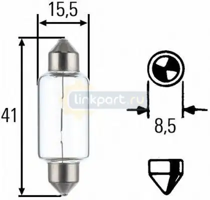 Лампа накаливания 24V 15W SV8.5 8GM 002 091-261