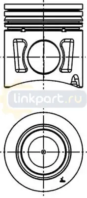 Поршневая в сборе d135 F3BE0681 A/B/C/E/F/G Euro 3 Iveco EuroTrakker/Stralis 40340960 заменен на 403 40 340 962