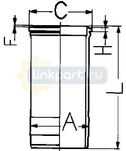 Гильза БЦ d=115 A=130 C=137.3 L=270.5 H F=8.2 0.8 D/DN/DSI8/DS/DSC9 Scania 2/3 серия 89 088 110