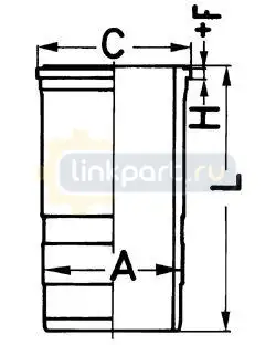 Гильза БЦ A=144.5 C=155.5 L=266 H F=10.13 1 OM457A,LA MB Axor 89 563 110