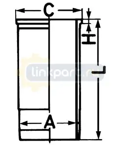 Гильза БЦ d126 A=139.5 C=150 L=257.5 H=8.07 D2676LF01-05/11-16/LOH01-04/10 Euro 4/5 MAN TGA/TGX 89 856 111