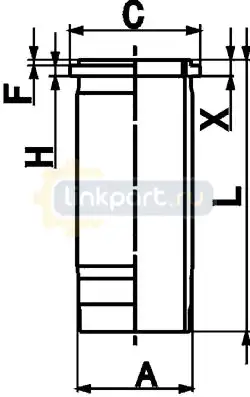 Гильза БЦ d130 A=146 C=157.6 L=266.9 H F=12.03 0.95 MX300/340/375 DAF 85CF/XF105 89 861 110