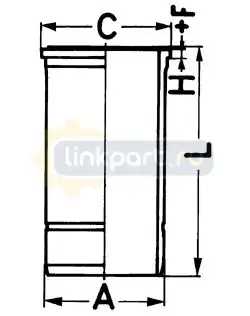 Гильза БЦ d130 A=150 C=164.1 L=258 H F=10.12 1.1 OM501/502LA MB Actros 89 879 110