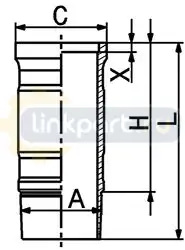 Гильза БЦ A=140 C=151 L=271.1 H=194.27 DC13 Scania P/G/R/T серия 89 935 110