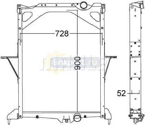 Радиатор охлаждения 900*697*48 250-480 HP (с рамкой) Volvo FM12 (98-) CR 1557 000P