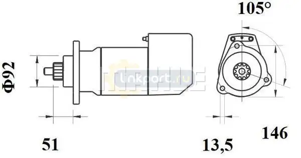 Стартер 24V 5,4 KW MB/MAN MS 756