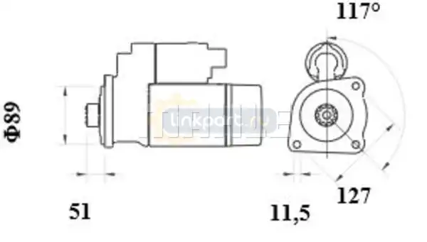Стартер 24V 5,5kW MS948