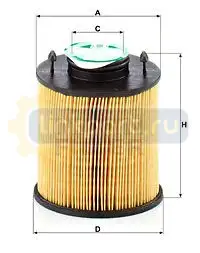 Фильтр жидкости AdBlue 67x33x76 с р/к Denox 1.0 \IVECO, SCANIA, VOLVO Bus U 620/2 y KIT