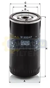 Фильтр масляный W 950/47