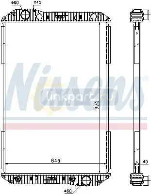 Радиатор 975*649*40 (без рамки) MB Axor OM457 625710