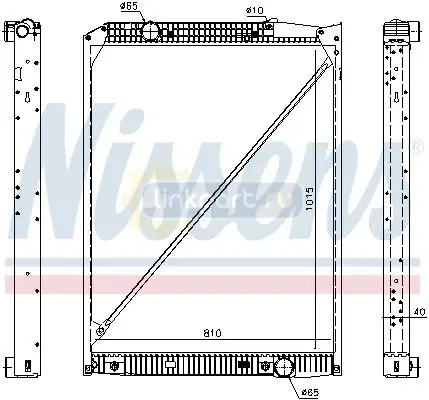 Радиатор 1015*808*42 MB ActrosActros MP2 (алюминий) ( с рамкой) 62791A