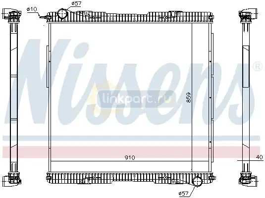 Радиатор Scania (без рамки) 672920