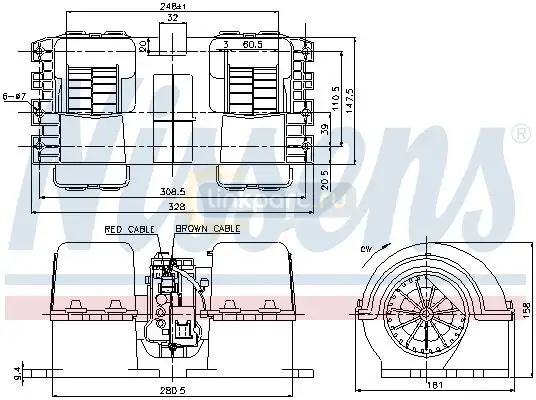 Вентилятор отопителя MAN TGA/TGS/TGX/TGL/TGM 87133