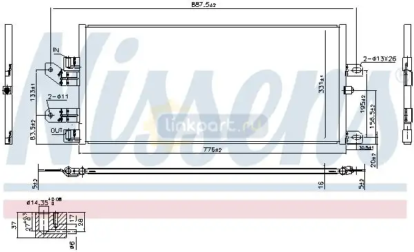 Радиатор кондиционера Scania P,G,R,T 940486