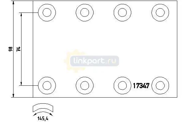 Комплект барабанных накладок 17347 STD T090 GOLD 1734703