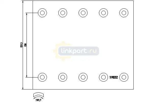 Накладки тормозные BPW 420x180 1-й ремонт 1903243