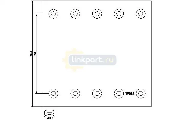 Накладки тормозные 19094 REM 2 T099 1909440