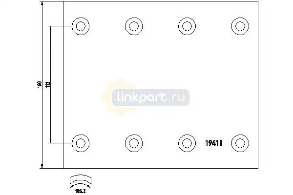 Комплект барабанных накладок 19411 STD T088 1941101