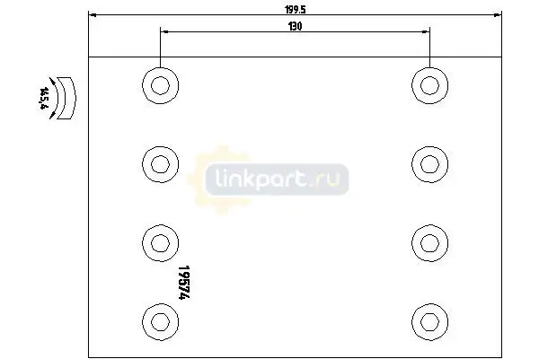 Накладки тормозные 19574 REM 2 T099 1957424
