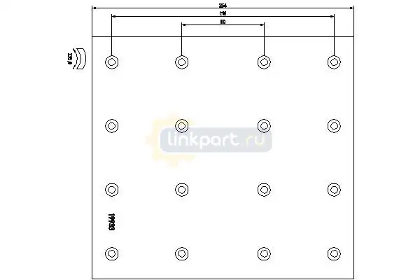 Накладки тормозные SCANIA 413x254 1-й ремонт   31190 1993307