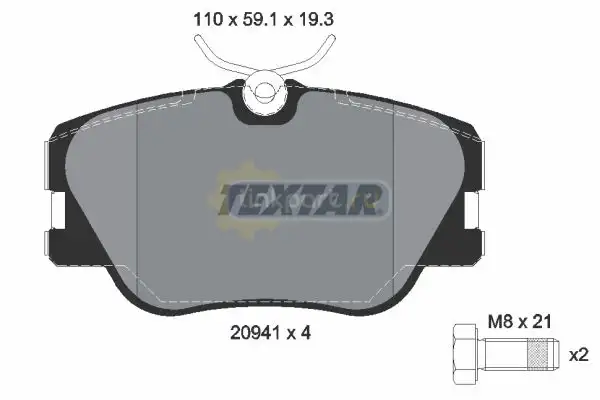 Колодки Mercedes W124/W201 85 WVA20941 2094102