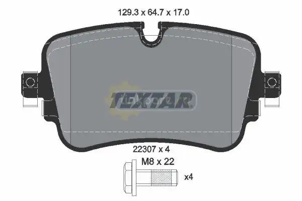 Колодки дисковые задние, Audi Q7 (4M) 15> 2230701