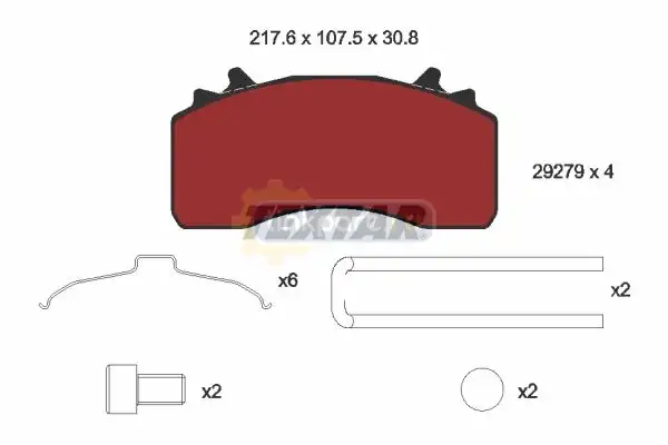 Колодки тормозные дисковые WABCO MAXX 22 2927901