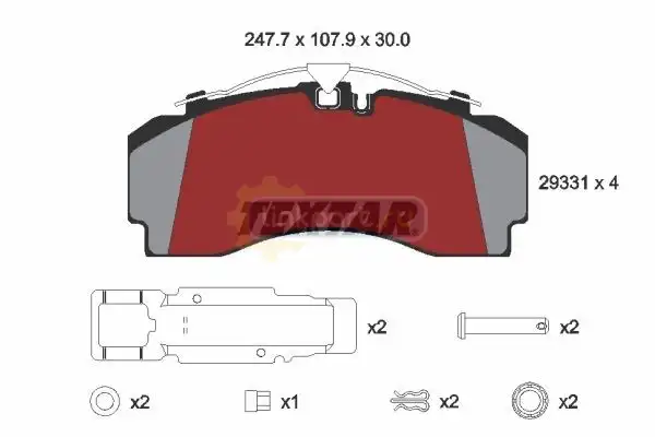 Колодки тормозные дисковые KNORR SB/SN7 SCANIA 2933101